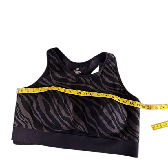 Knix Momenta Racerback Sports Bra, Zebra, Wireless, XXXXL+ Fits 44D,DD, DDD - Picture 6 of 9